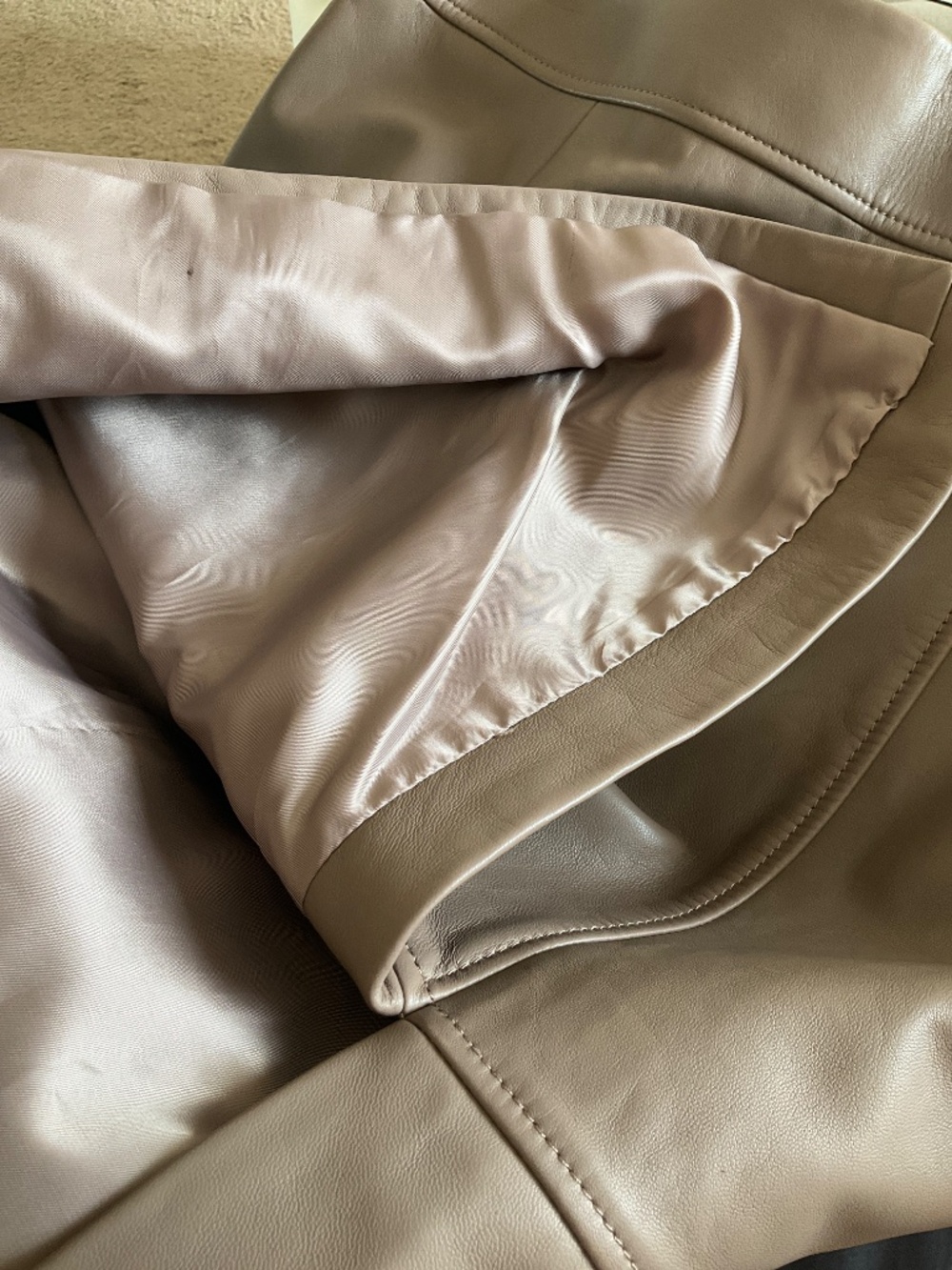 BOSS  Setora Lambskin Leather Pencil Skirt - Picture 9 of 11